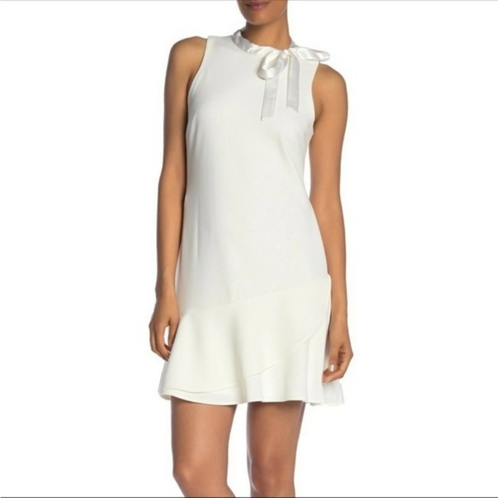 Betsey Johnson White Asymmetrical Halter Sundress